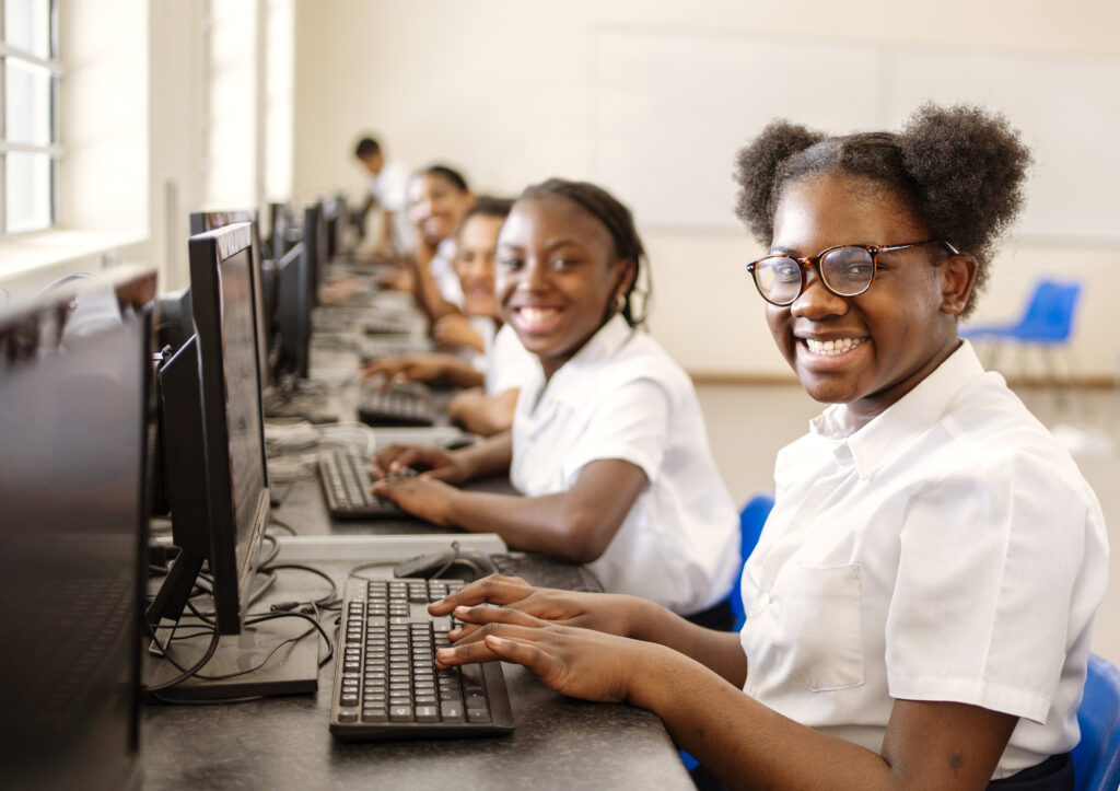 Students Sitting at Computers